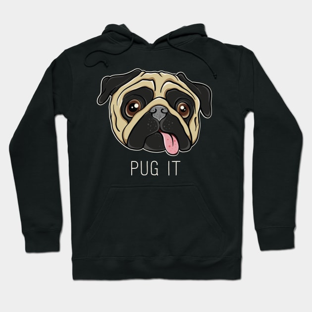 Sarcastic Quote Potato Dog Pug Face Hoodie by August Design